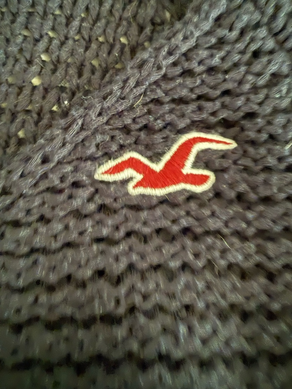 Hollister navy blue open knit long sleeve.